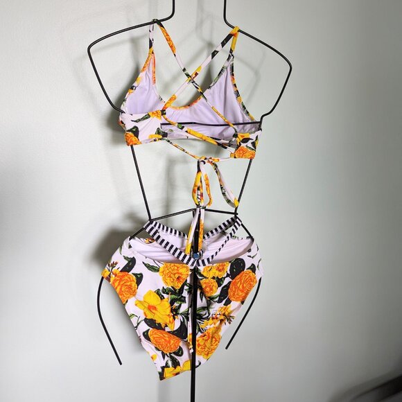 NWT Cupshe Floral Paradise High Waisted Bikini- Medium - Picture 5 of 7